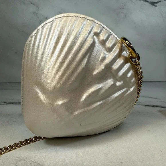 Louis Vuitton Shell Coin Purse Bag By The Pool Iridescent White/Gold LV Clutch - Picture 9 of 13